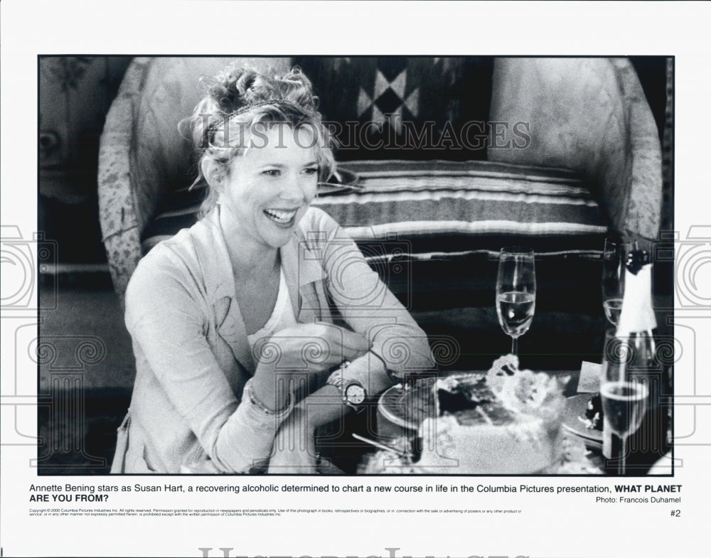 2000 Press Photo Actress Annette Bening in "What Planet Are You From?" Film - Historic Images