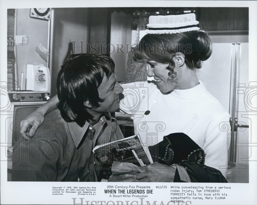 1972 Actor Frederic Forrest, Luana Anders in "When the Legends Die"-Historic Images