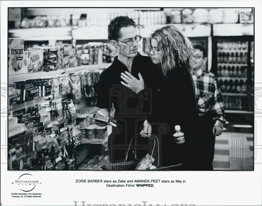 2000 Press Photo Actor Zorie Barber, Amanda Peet in "Whipped" Film - Historic Images