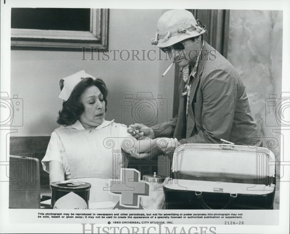 1980 Press Photo Actor Bill Murray, Marguerite Lamar &quot;Where the Buffalo Roam&quot; - Historic Images