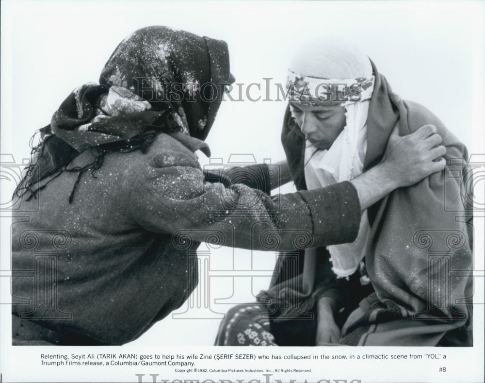 1982 Press Photo Actor Tarik Akan, Serif Sezer in "Yol" Film by Yilmaz Guney - Historic Images