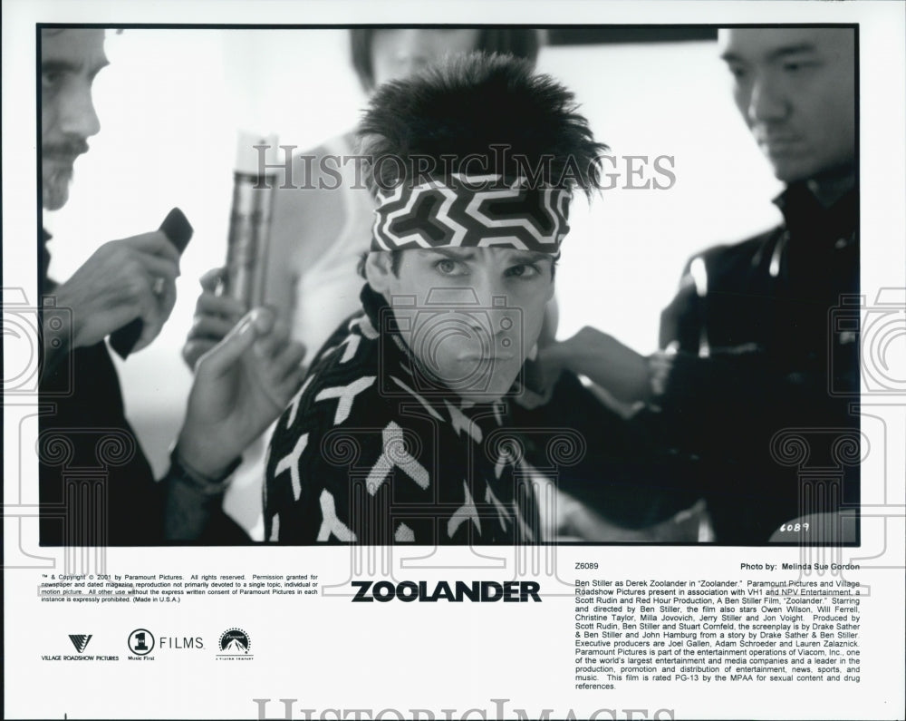 2001 Press Photo Ben Stiller stars in &quot;Zoolander&quot; - Historic Images