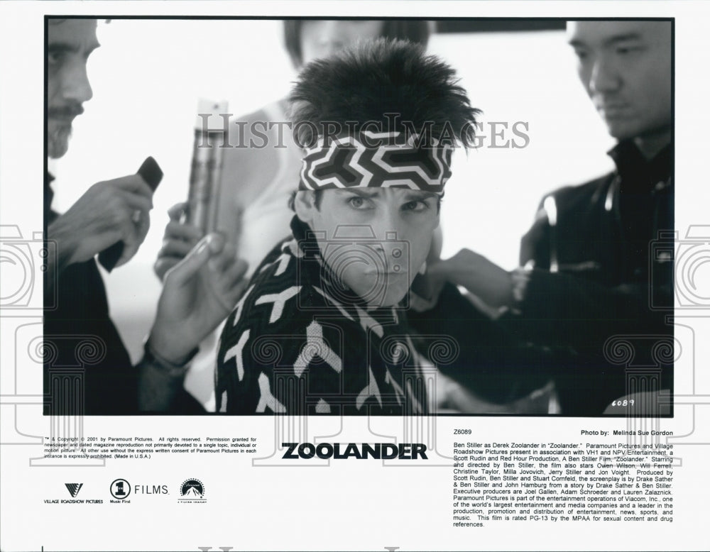 2001 Press Photo Ben Stiller stars in &quot;Zoolander&quot; - Historic Images