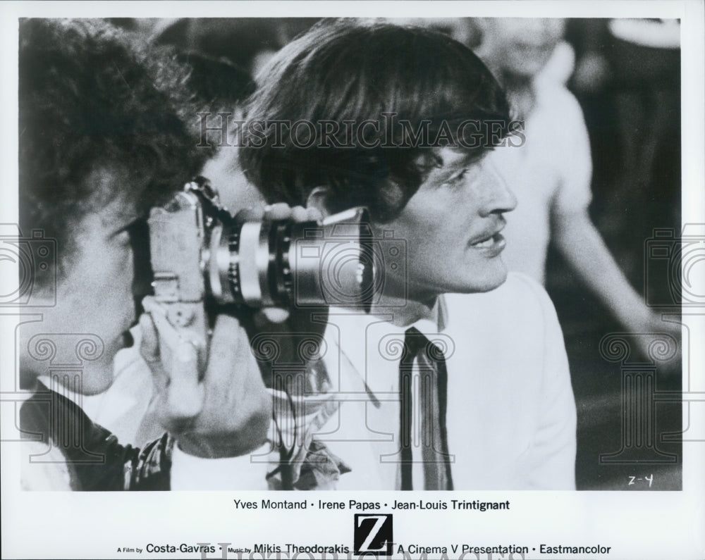 Press Photo Yves Montand, Irene Papas, jean-Louis Trintignant star in &quot;Z&quot; - Historic Images