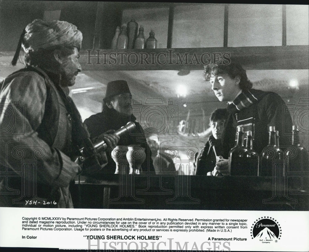 1985 Press Photo &quot;Young Sherlock Holmes&quot; (Film) - Historic Images