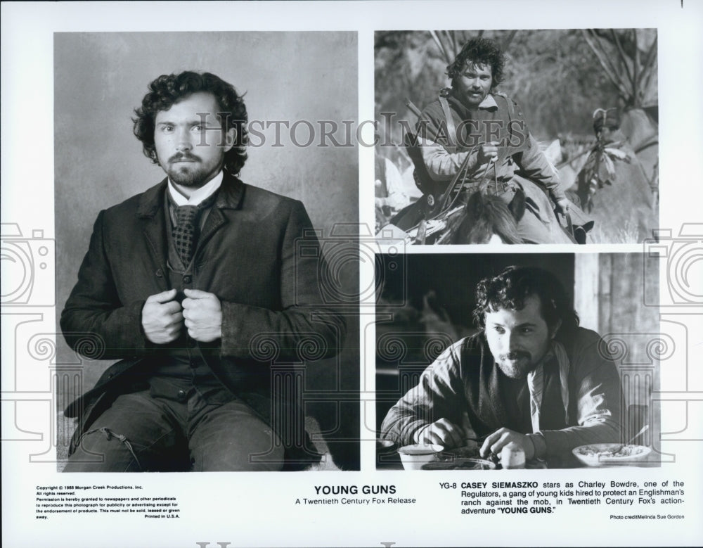 1988 Press Photo Casey Siemaszko stars in "Young Guns" - Historic Images