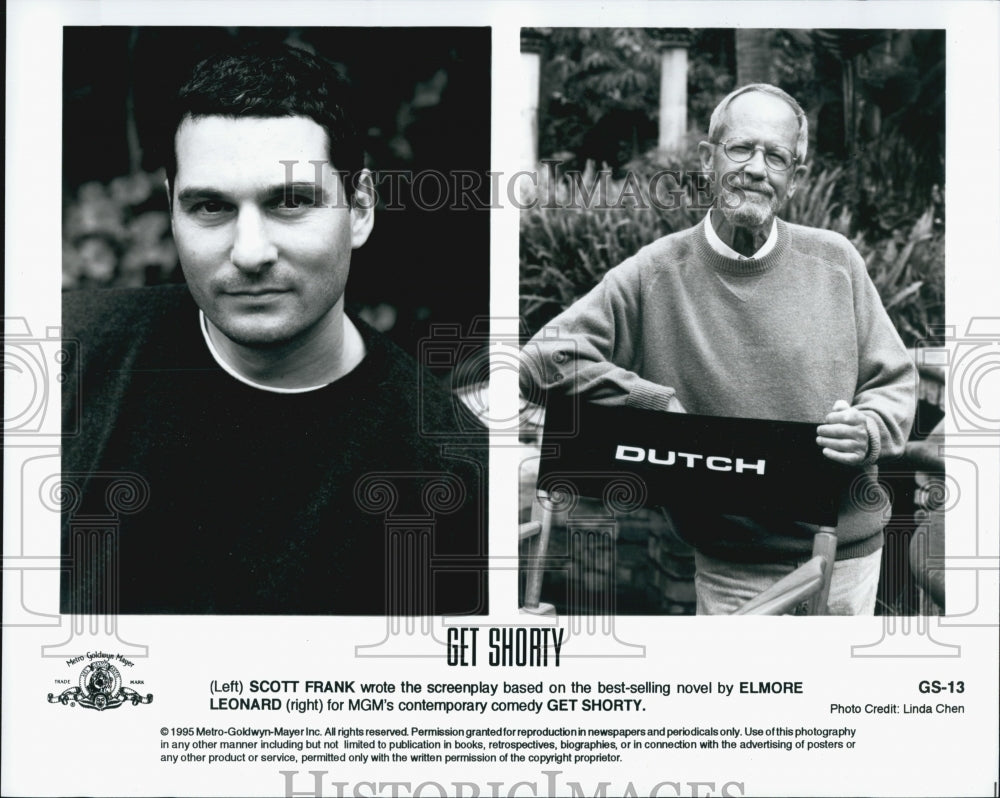 1995 Press Photo Scott Frank Writer Elmore Leonard Writer &quot;Get Shorty&quot; - Historic Images