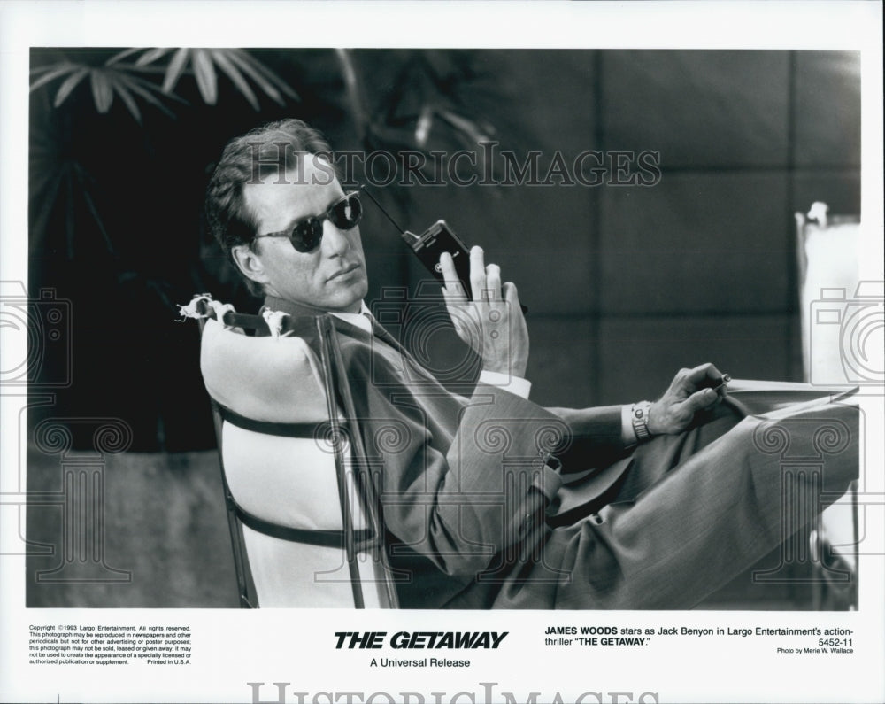 1993 Press Photo James Woods in "The Getaway" Actor Star - Historic Images