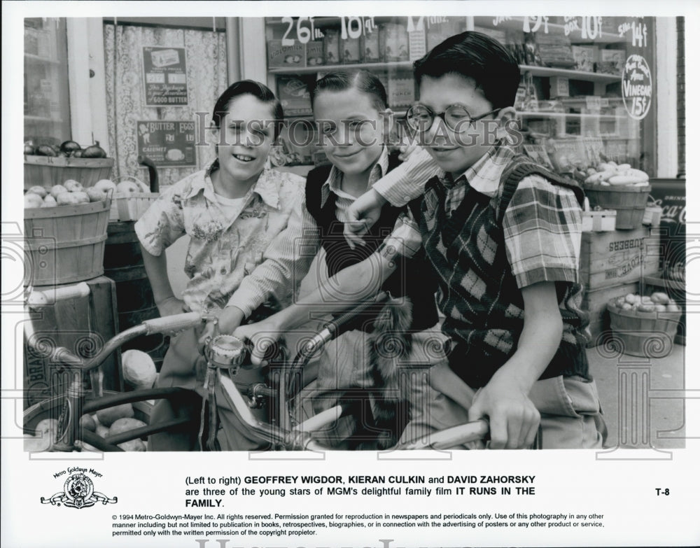 1994 Press Photo Geoffrey Wigdor Kieran Culkin  Zahorsky "It Runs in the Family" - Historic Images
