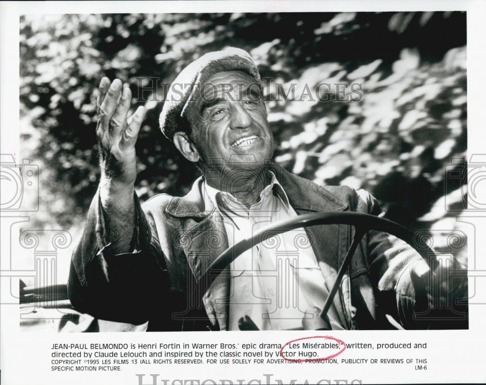 1995 Press Photo Jean-Paul Belmondo in "Les Miserables" - Historic Images