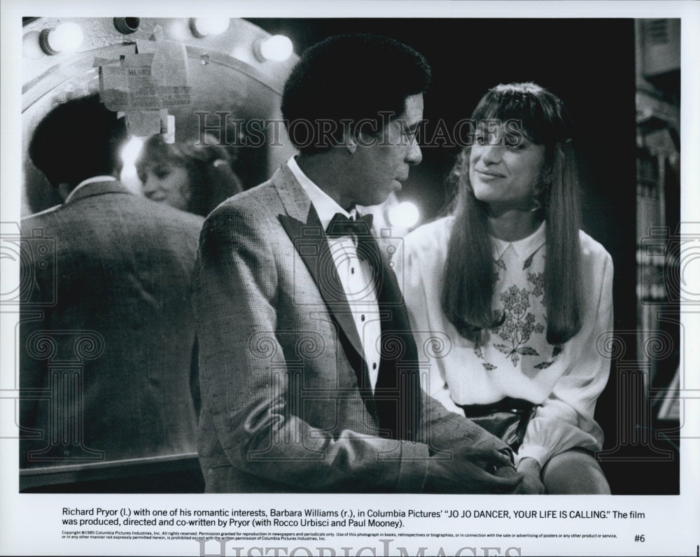 1986 Press Photo Pryor and Williams in "Jo Jo Dancer, Your Life is Calling" - Historic Images