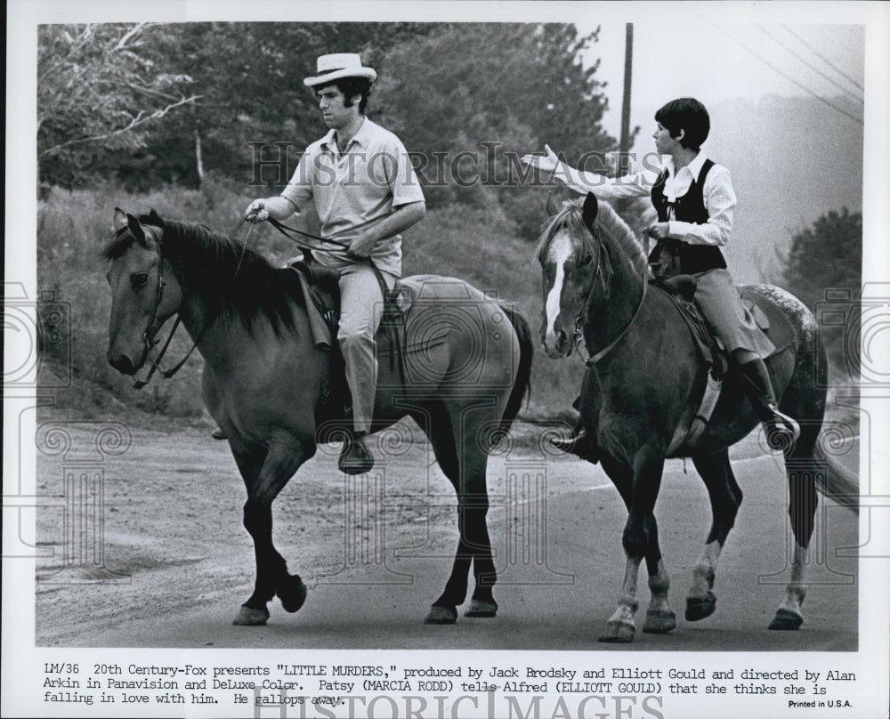 Press Photo Marcia Rodd and Elliott Gould in &quot;Little Murders&quot; 20th Century Fox - Historic Images