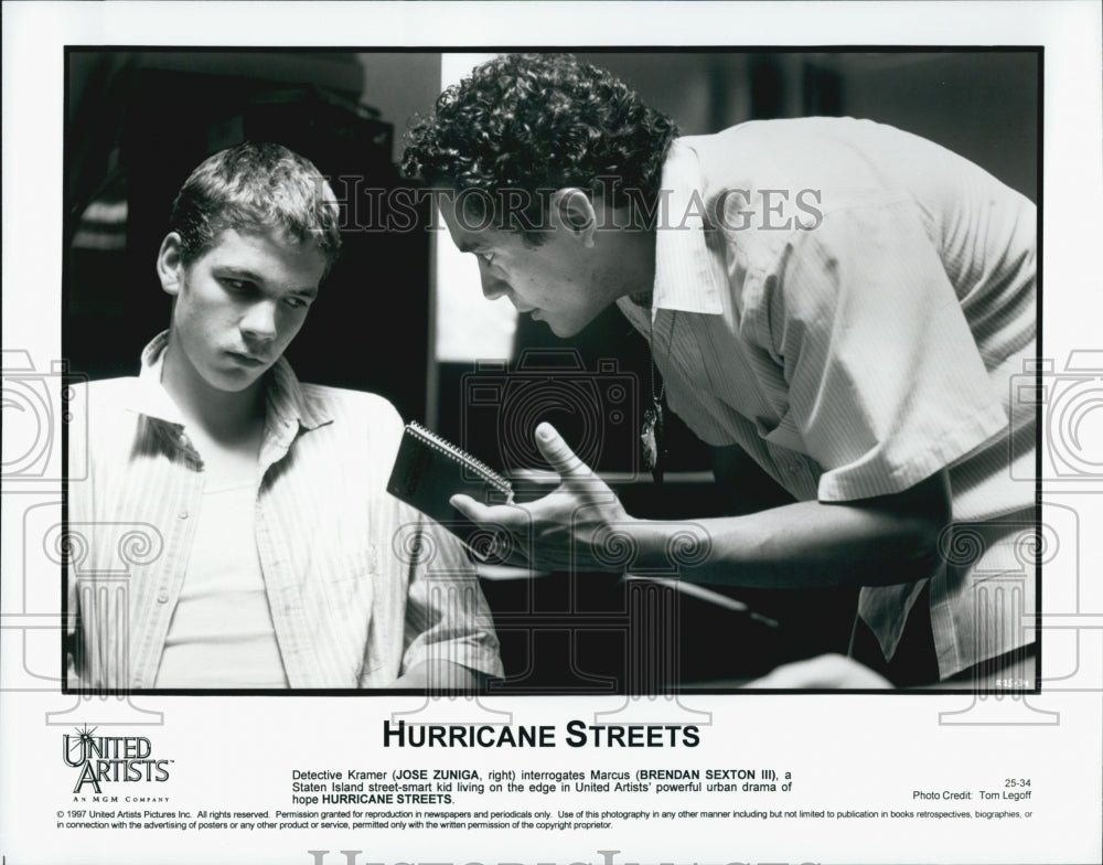 1997 Press Photo &quot;Hurricane Streets&quot; Jose Zuniga &amp; Brendan Swxton III - Historic Images