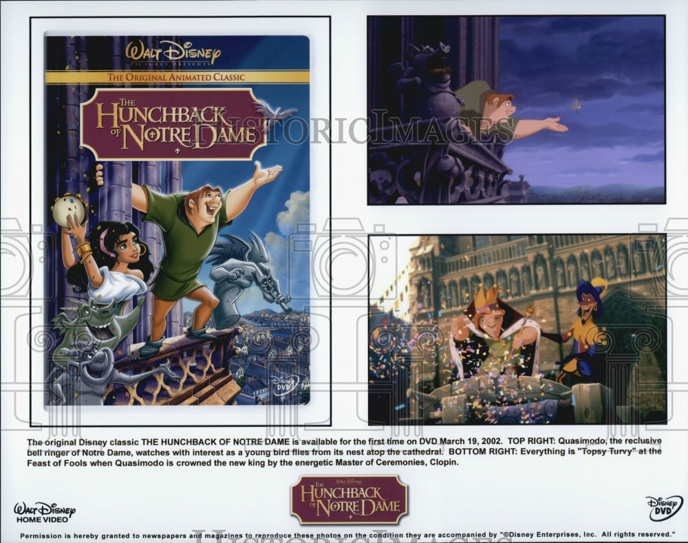 2002 Press Photo Disney&#39;s &quot;Hunchback of NotreDame&quot; - Historic Images