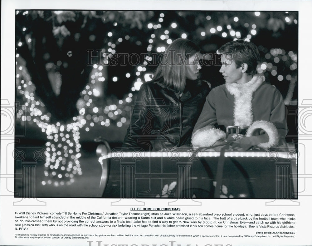 1998 Press Photo Jonathan Taylor Thomas in &quot; I&#39;ll Be Home For Christmas&quot; - Historic Images