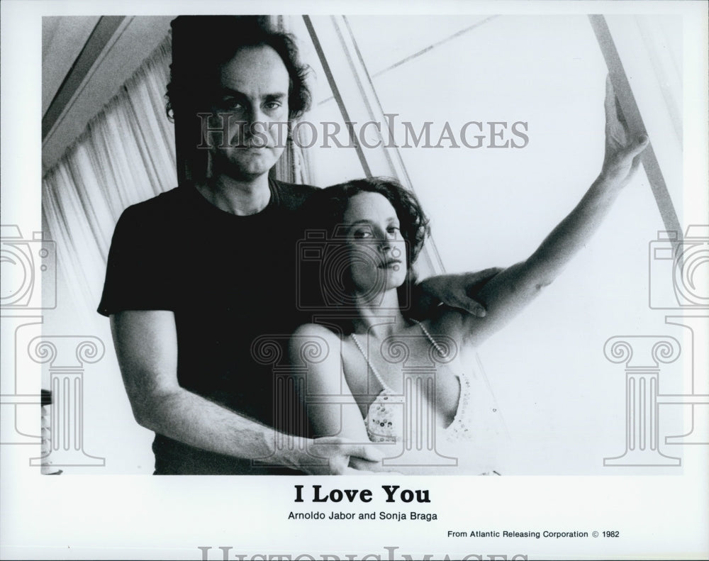 1982 Press Photo  "I Love You" Arnoldo Jabor,Sonja Braga - Historic Images