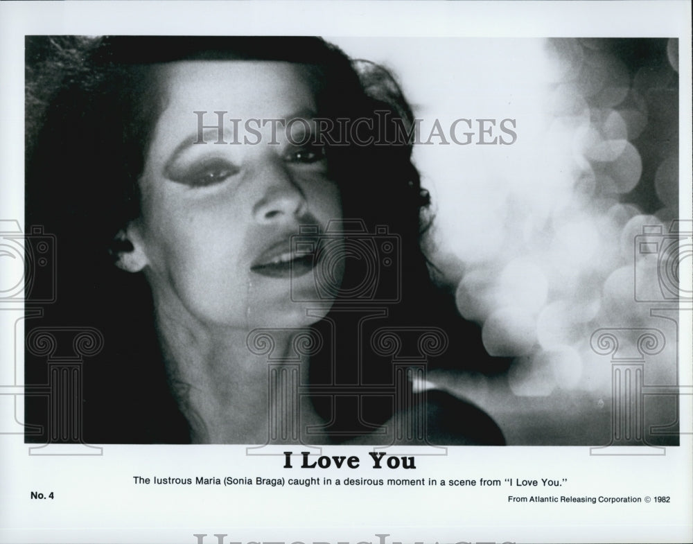 1982 Press Photo  &quot;I Love You&quot; ,Sonja Braga - Historic Images