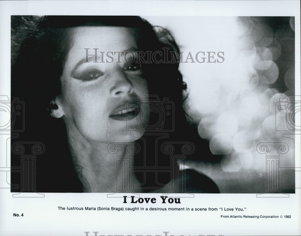 1982 Press Photo  "I Love You" ,Sonja Braga - Historic Images