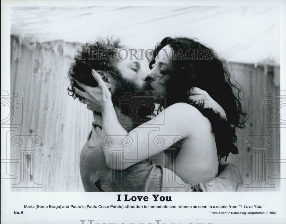 1982 Press Photo  &quot;I Love You&quot; Paulo Cesar Pereio,Sonja Braga - Historic Images