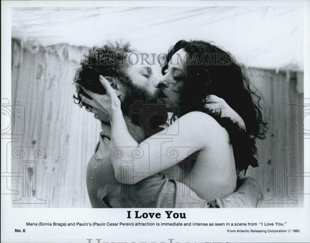 1982 Press Photo  "I Love You" Paulo Cesar Pereio,Sonja Braga - Historic Images