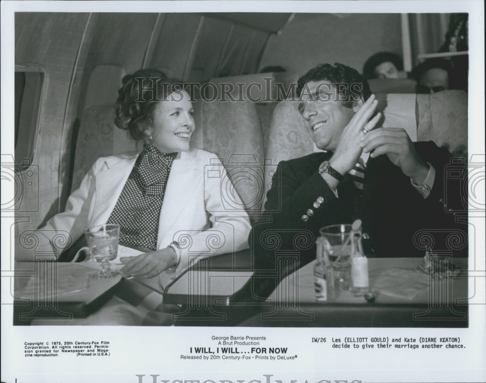 1975 Press Photo &quot;I WIll I Will..For Now&quot; Elliot Gould,Diane Keaton - Historic Images