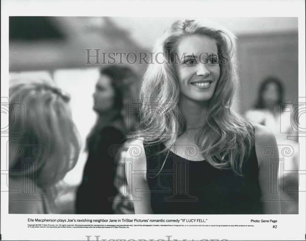 1996 Press Photo &quot;If Lucy Fell&quot; Elle Macpherson Film Television Actress Model - Historic Images