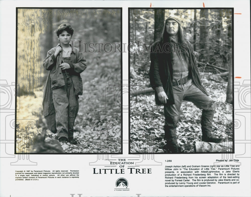 1987 Press Photo "The Education Of Little Tree" Joseph Ashton Graham Greene - Historic Images
