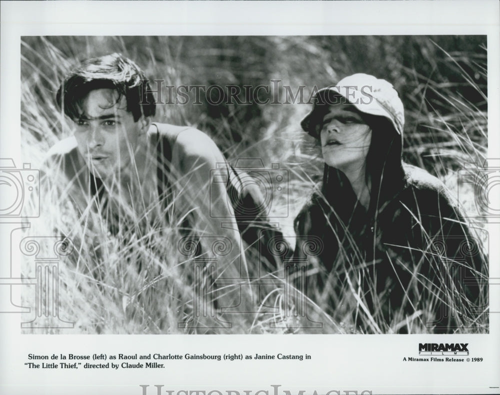 1988 Press Photo Simon Brosse and Charlotte Gainsbourg in "The Little Thief" - Historic Images