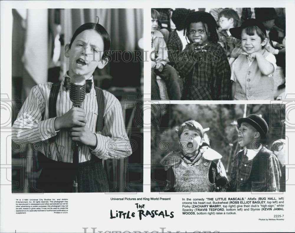 1994 Press Photo Hall, Bagley, Mabry, Tedford and Woods in &quot;The Little Rascals&quot; - Historic Images