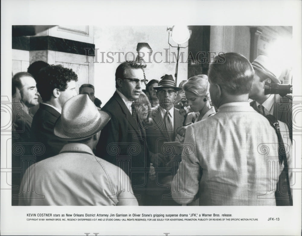 1991 Press Photo Kevin Costner in &quot;JFK&quot; - Historic Images