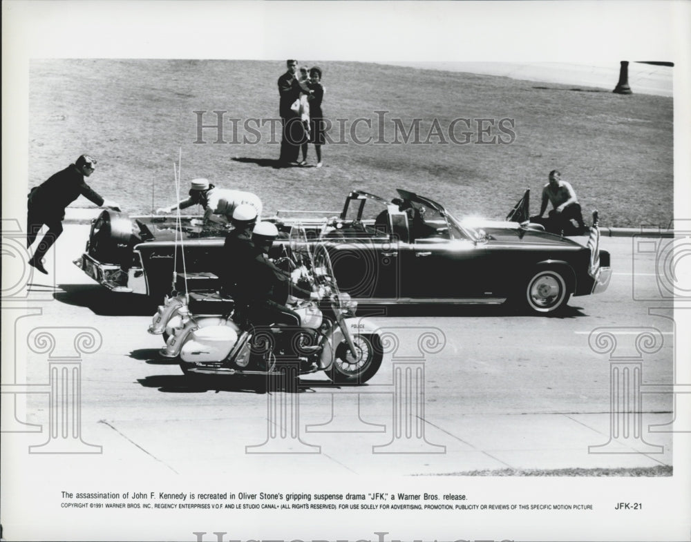 1991 Press Photo Scene from the film "JFK" - Historic Images