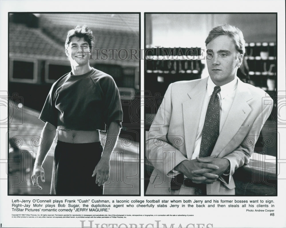 1996 Press Photo Jerry O'Connell and Jay Mohr in "Jerry Maguire" - Historic Images