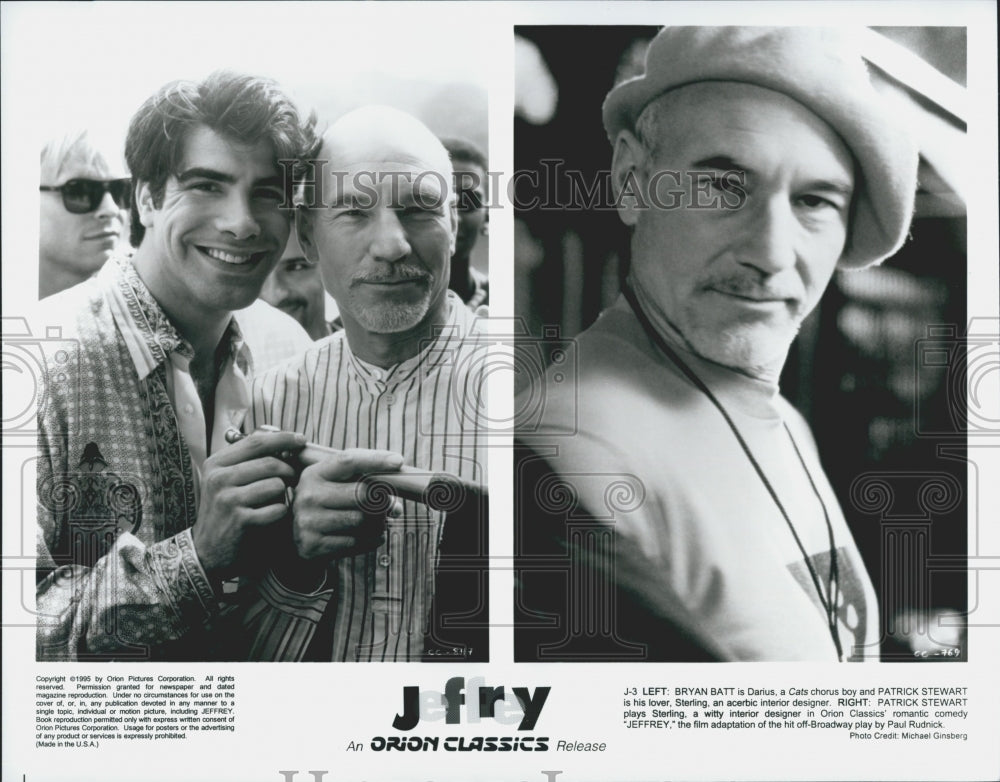 1995 Press Photo Bryan Batt and Patrick Stewart in "Jeffrey" - DFPG06503 - Historic Images