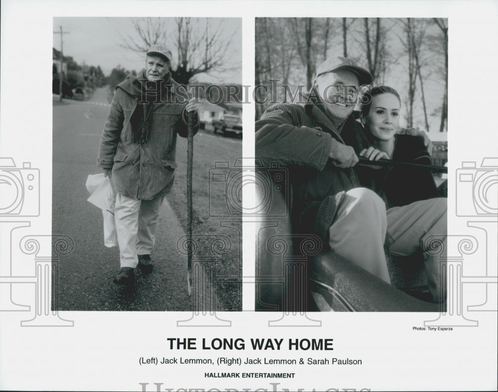 1997 Press Photo &quot;The Long Way Home&quot; Jack Lemmon,Sarah Paulson - Historic Images