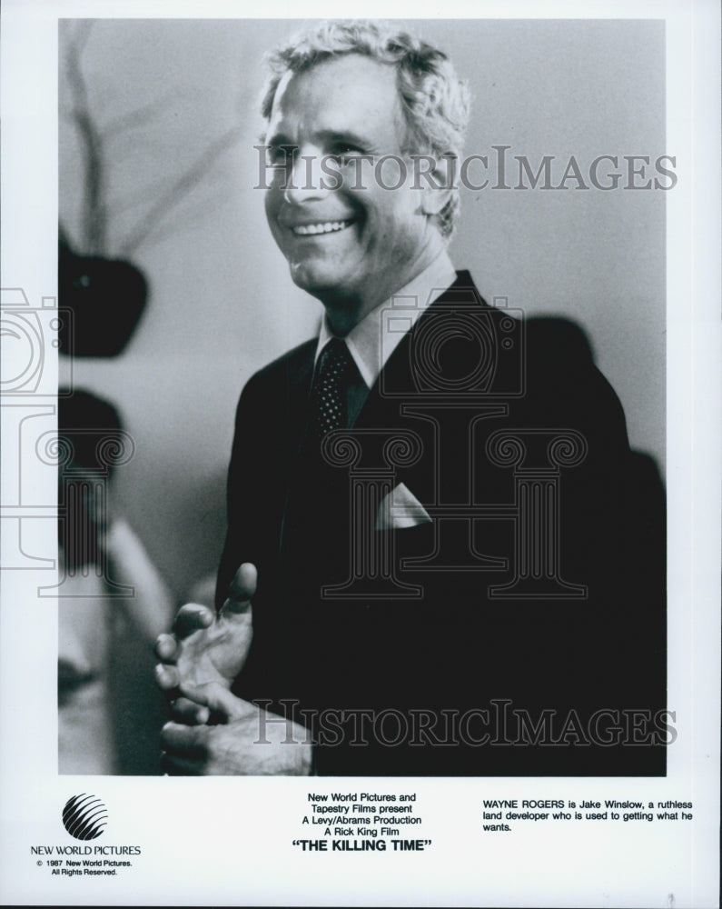 1987 Press Photo Wayne Rogers as Jake Winslow in &quot;The Killing Time&quot; - Historic Images