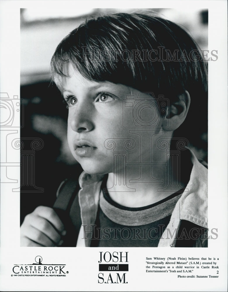 1993 Press Photo Noah Fleiss starring in &quot;Josh and S.A.M.&quot; - Historic Images