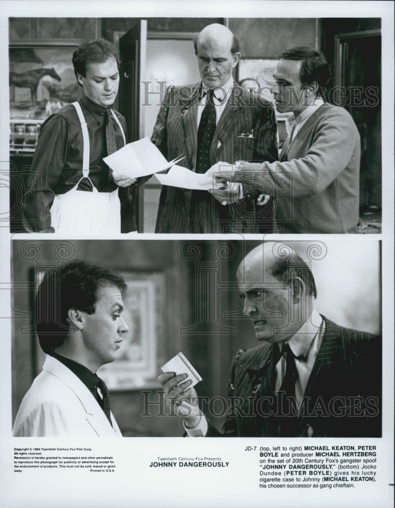 1984 Michael Keaton Peter Boyle in Johnny Dangerously - DFPG06931 -  Historic Images