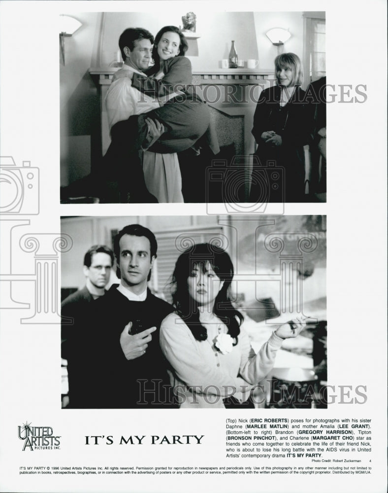 1996 Press Photo  Gregory Harrison & Eric Roberts "It's My Party"Lee Grant, - Historic Images