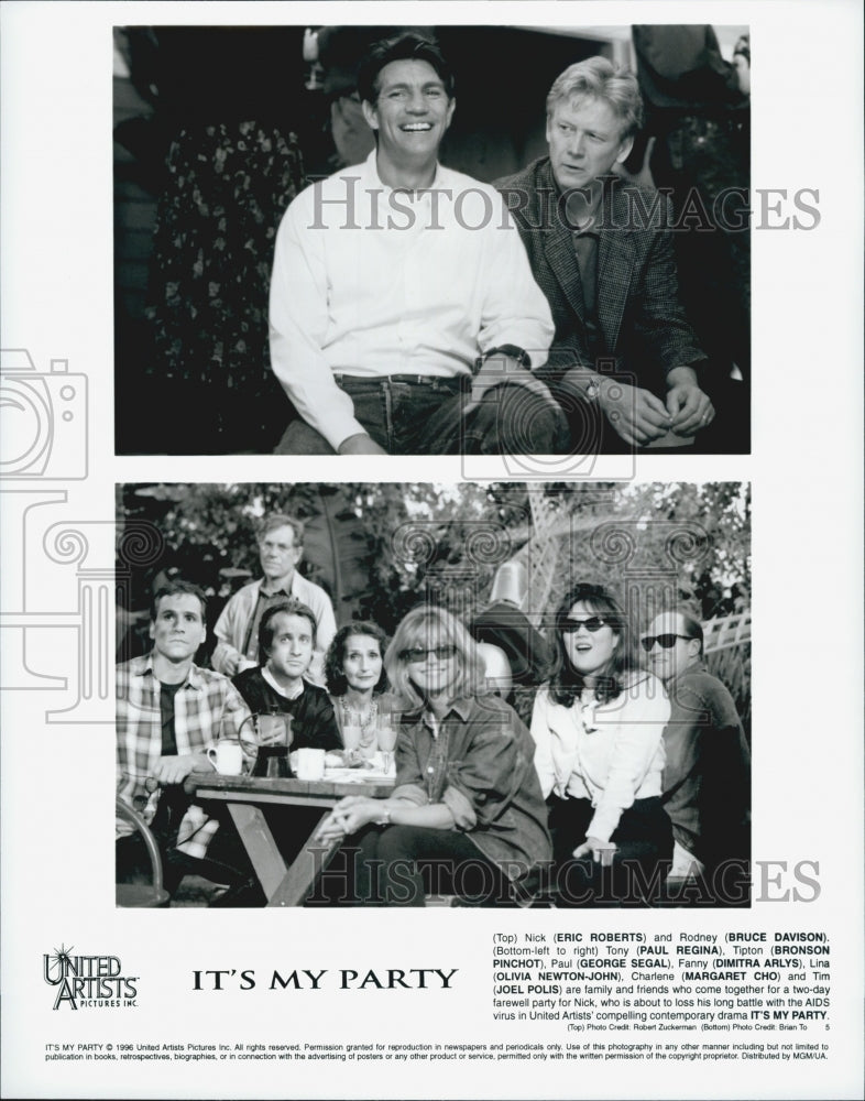 1996 Press Photo  Eric Roberts ,Lee Grant,George Segal "It's My Party" - Historic Images
