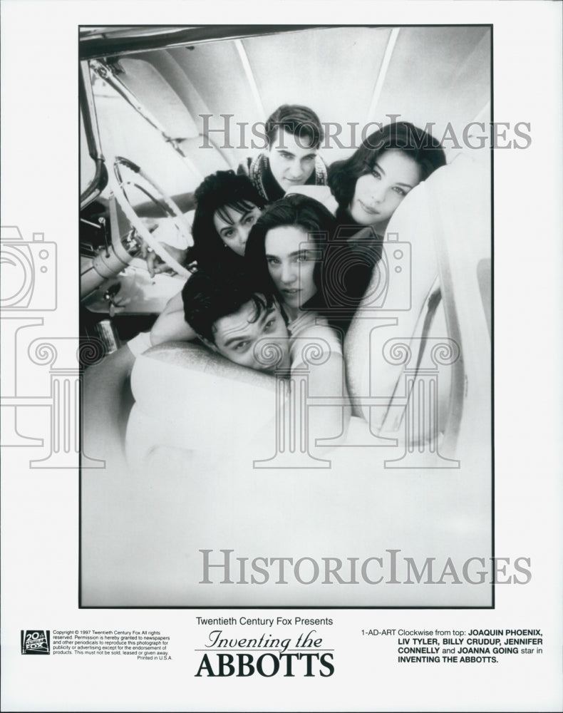 1997 Press Photo &quot;Inventing the Abbotts&quot;  Going,Cruduo,Connely,Liv Tyler.Phoenix - Historic Images