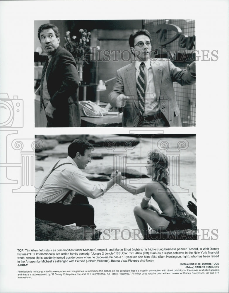 1997 Press Photo &quot;Jungle 2 Jungle&quot;Tim Allen,Martin Short,JoBeth Williams - Historic Images