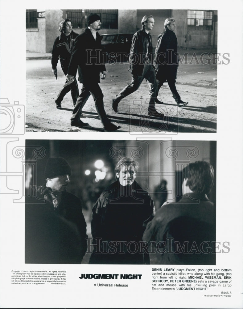 1993 Press Photo &quot;Judgement Night&quot; M Wiseman,E Schrody,P Greene, Denis Leary - Historic Images