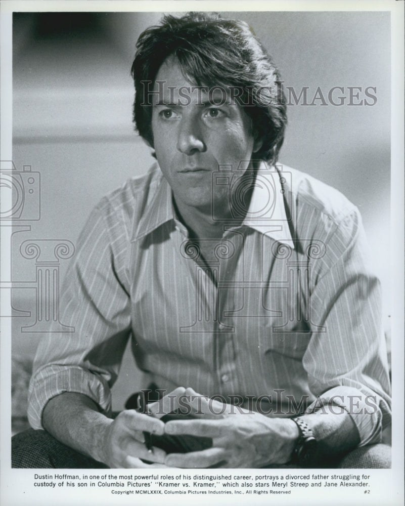 1979 Press Photo Dustin Hoffmanin "Kramer vs Kramer" - Historic Images