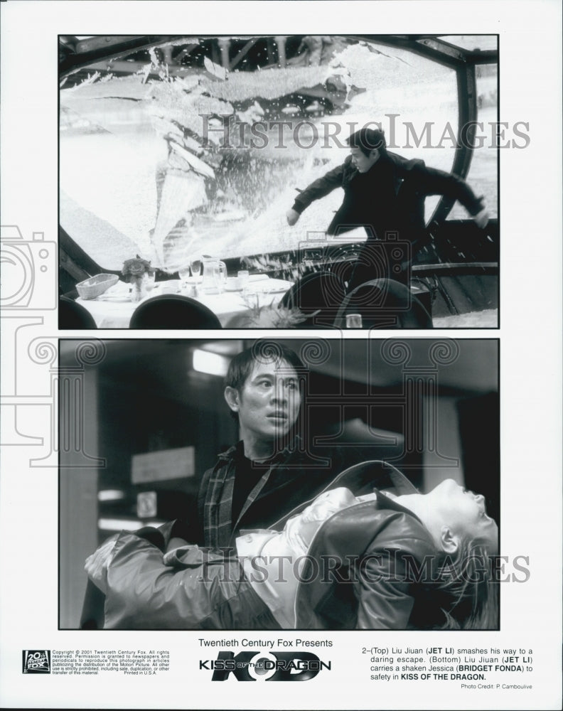 2001 Press Photo "Kiss of the Dragon" Jet Li & Briget Fonda - Historic Images
