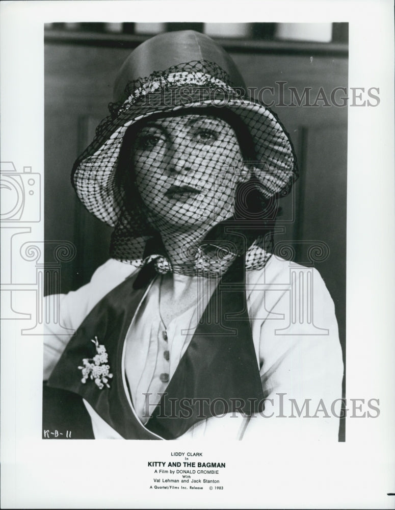 1983 Press Photo Actress Liddy Clark in &quot;Kitty and the Bagman&quot; - Historic Images