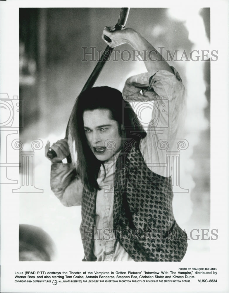 1994 Press Photo Brad Pitt "Interview with the Vampire" - Historic Images