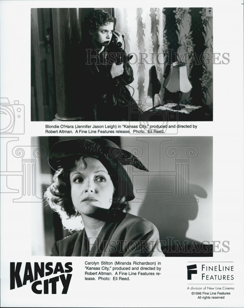 1996 Press Photo Jennifer Jason Leigh, Miranda Richardson "Kansas City" - Historic Images