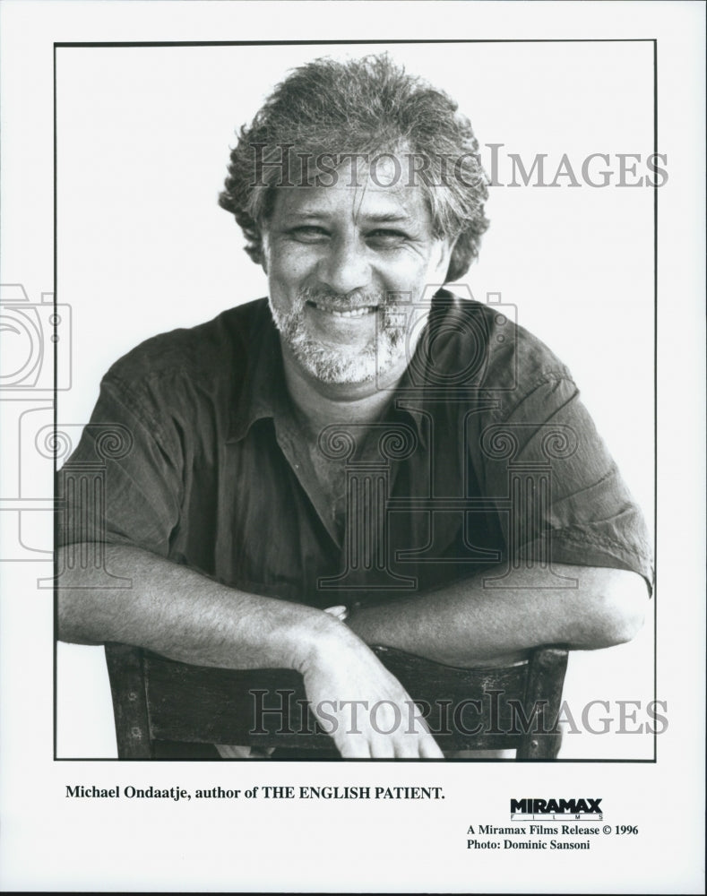 1996 Press Photo Michael Ondaatje, Author Of Novel "The English Patient" - Historic Images
