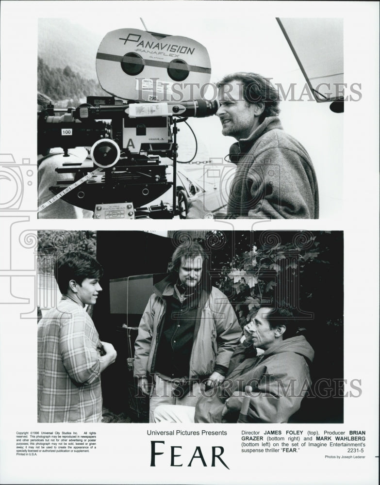 1996 James Foley, Brian Grazer, And Mark Wahlberg Of Movie &quot;Fear&quot;-Historic Images