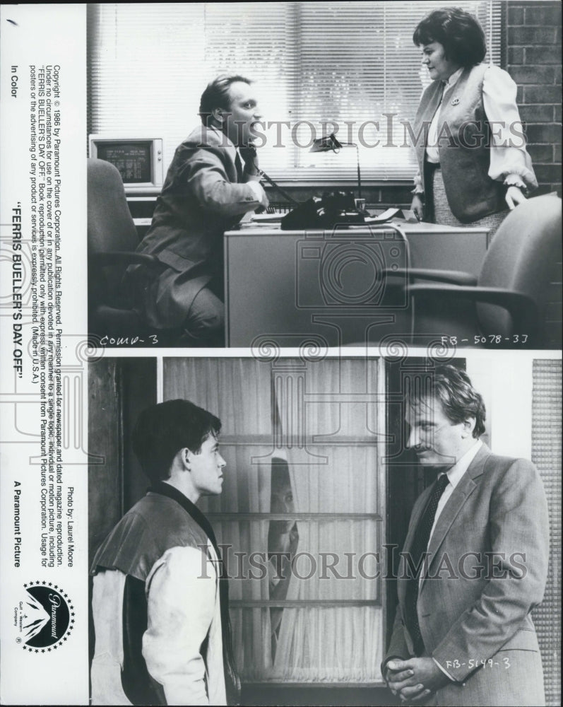 1986 Press Photo Scenes from "Ferris Bueller's Day Off" Matthew Broderick Actor - Historic Images